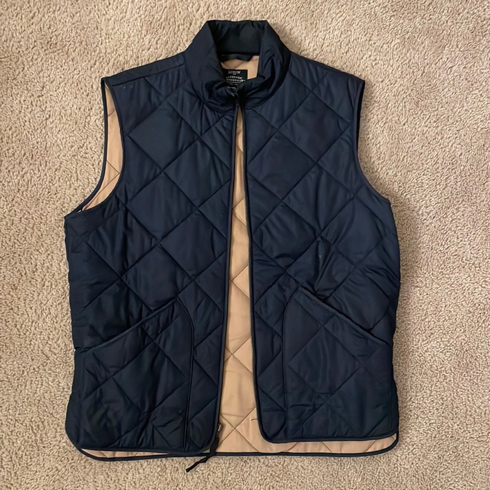 JCrew Mercantile Quilted Navy Vest